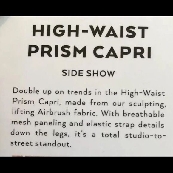 ALO YOGA HIGH-WAIST PRISM CAPRI SIDE SHOW in Pale Mauve Sz XS - Picture 3 of 9